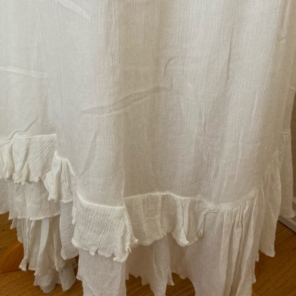 White dress Free People boho white maxi dress beach wedding or honeymoon dress - Picture 11 of 16